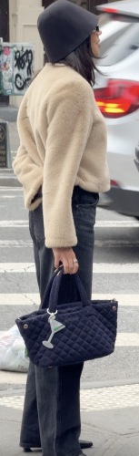 tan fur coat