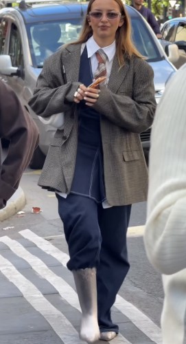 denim suit