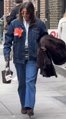 dark brown bucket bag