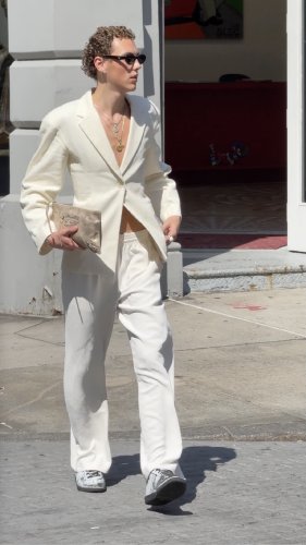 sharp cream blazer