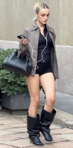 slouchy black boots