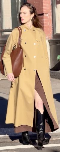 yellow trench coat
