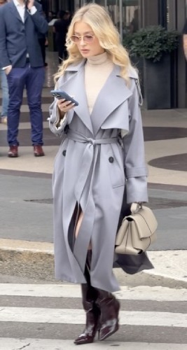 Paired with a nude turtleneck and the Mokki Bag