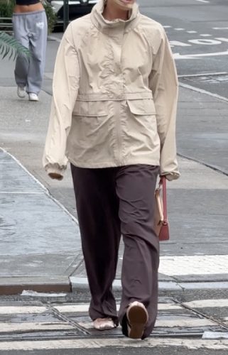 brown windbreaker